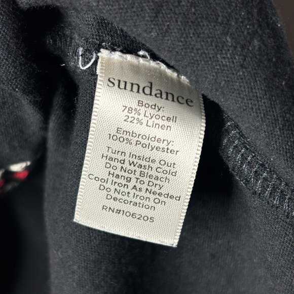 Sundance Women's Sz S Black Tribal Embroidered Blouse, Tank Top - Picture 6 of 6